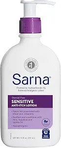 Sarna Sensitive Steroid-Free Anti-Itch Lotion for Dry Irritated Skin, Fragrance free