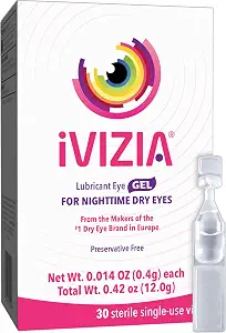 iVIZIA Lubricant Eye Gel for Nighttime Dry Eyes, Preservative-Free